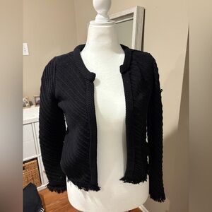 Ann Taylor Black Women's open sweater jacket XS